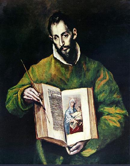 El Greco Hl. Lukas als Maler oil painting image